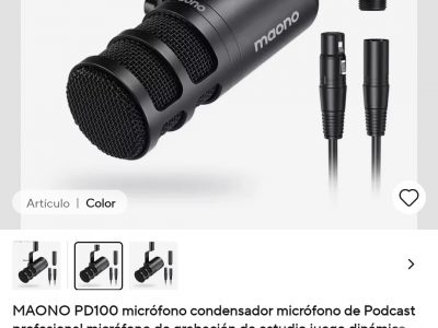 Micrófono dinámico Maono para Kenwood