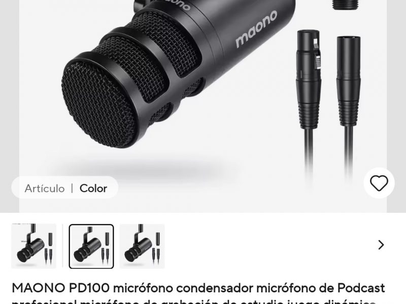 Micrófono dinámico Maono para Kenwood