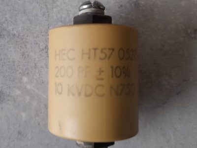 Se vende condensador HV de 200pF 10KVDC