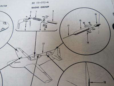 Aislador de antena de porcelana 2ª guerra mundial IN-88