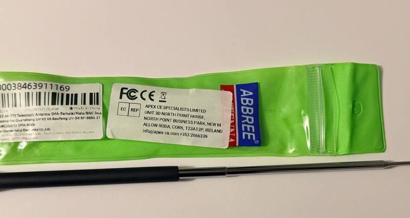 Pack pinganillo micro-auricular SSM-57A + ABBREE AR-775 TELESCOPICA SMA MACHO